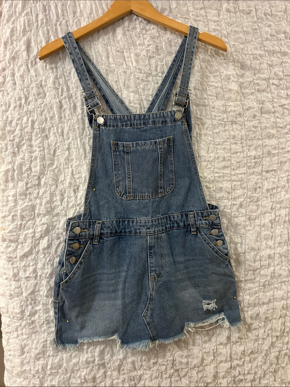 Unbranded Denim Overall Skirt Jumper, Size: Large